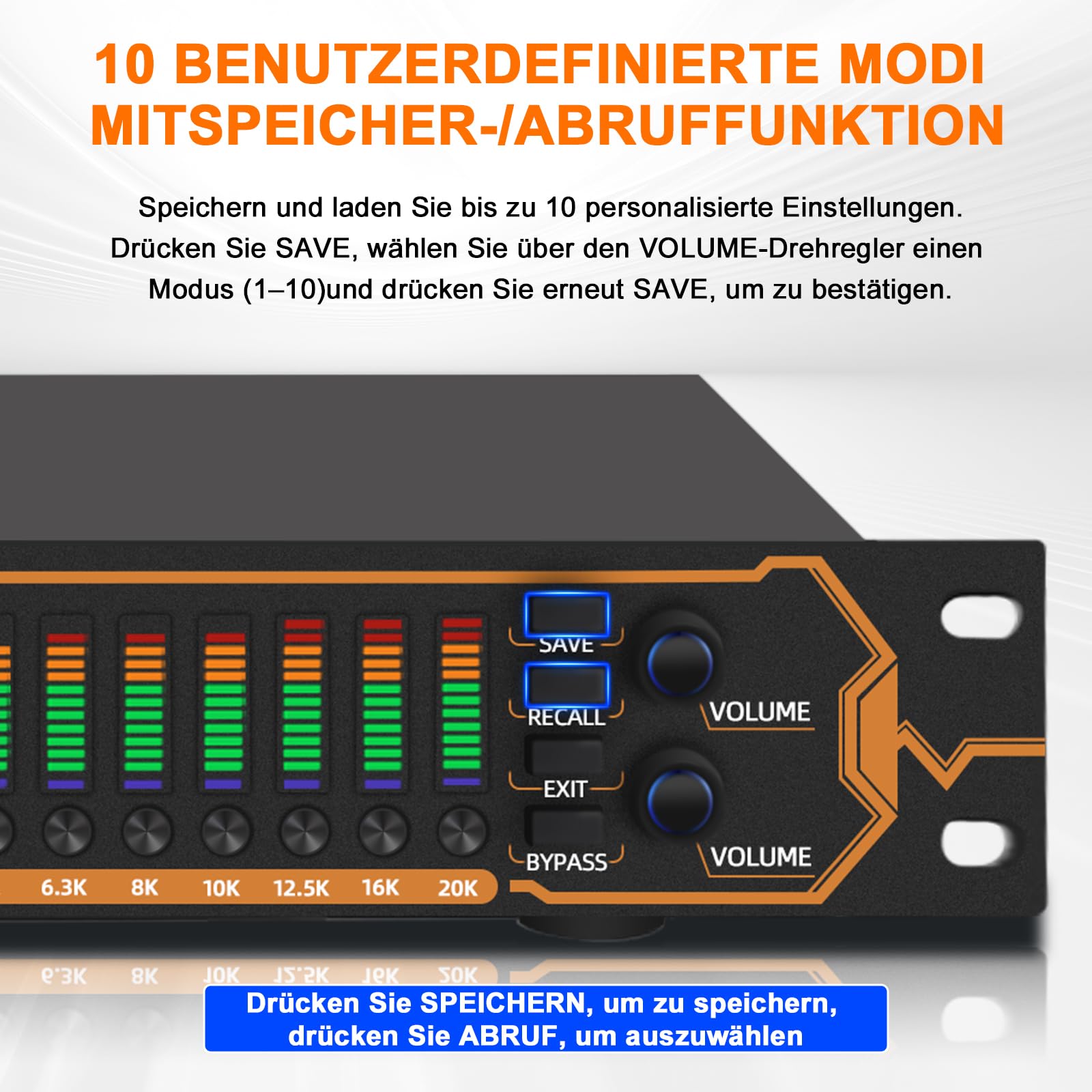 Equalizzatore stereo con EQ a 15 bande per sistema audio domestico, equalizzatore DJ Dual Channel