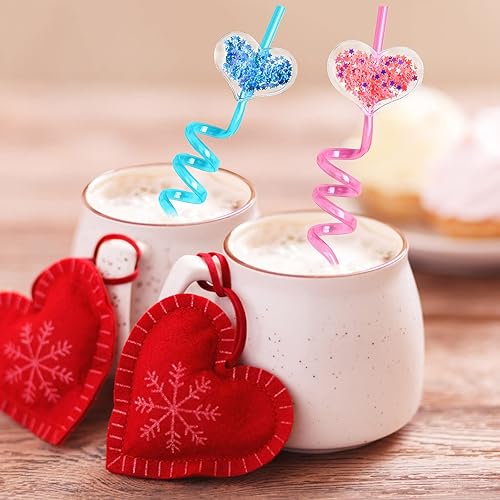 Miniatura 3 de 24 regalos de fiesta para el día de San Valentín, regalos de fiesta en el aula, popotes de plástico para beber, regalos para niños, intercambio de