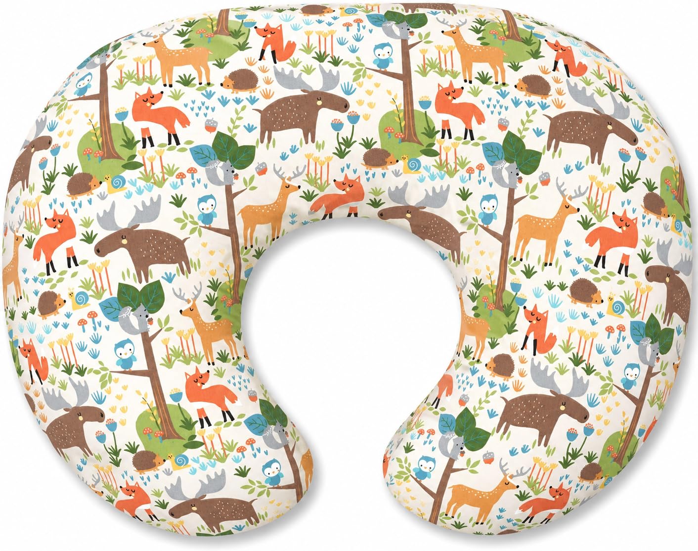 Proliva Feeding Pillow for New Born Baby with Detachable Cover Breast Feeding, Maternity Nursing Pillow for Breastfeeding Set of Support for Baby Feeding Pillow Mom Home (White Jungle-K1)-image-26