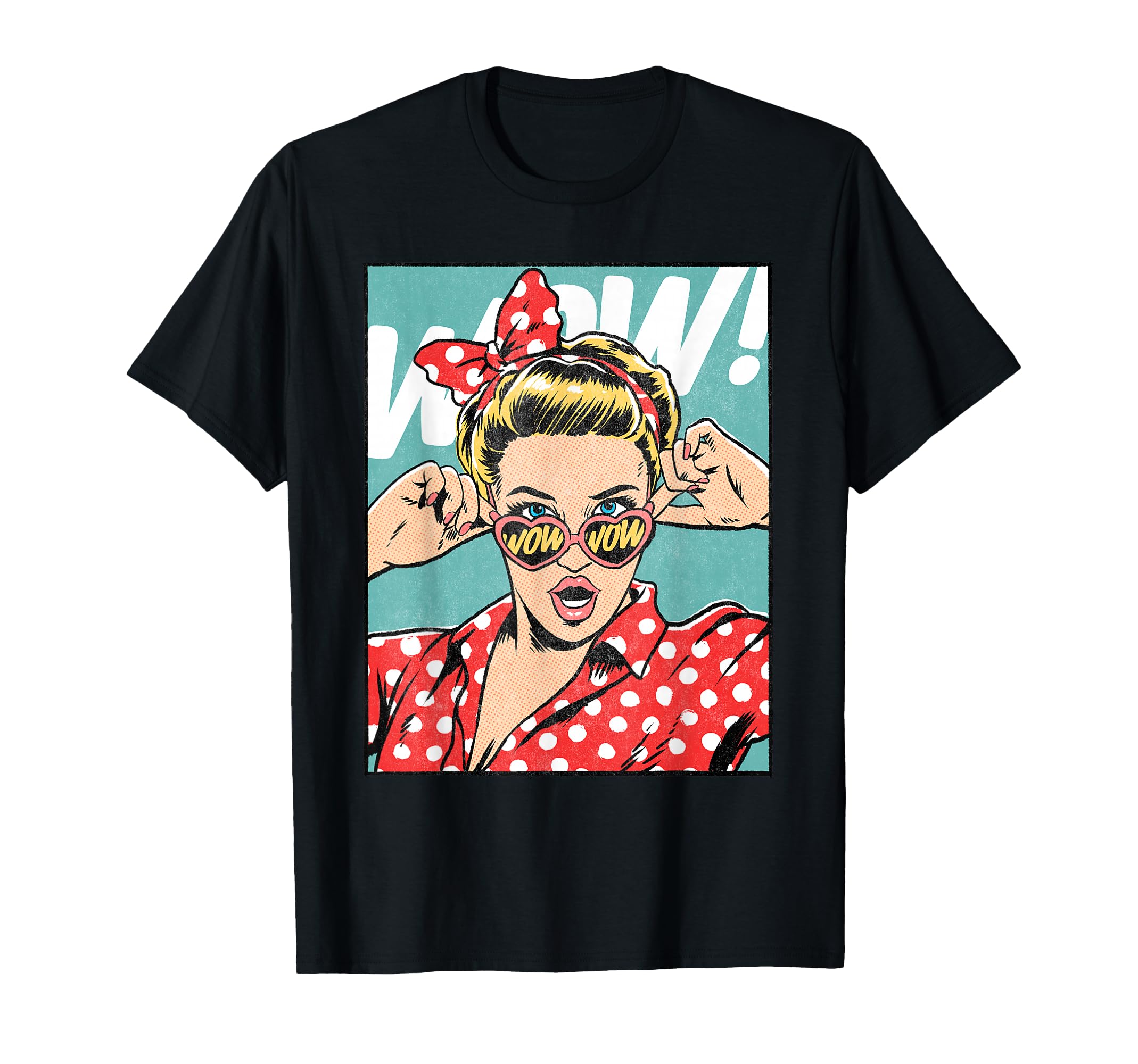 Wow Surprise Face Pop Art Comic Book Popular Culture Artist T-Shirt