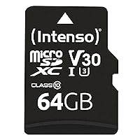 Intenso Professional 3433490 Scheda di memoria MicroSDXC da 64 GB (con Adattatore SD)