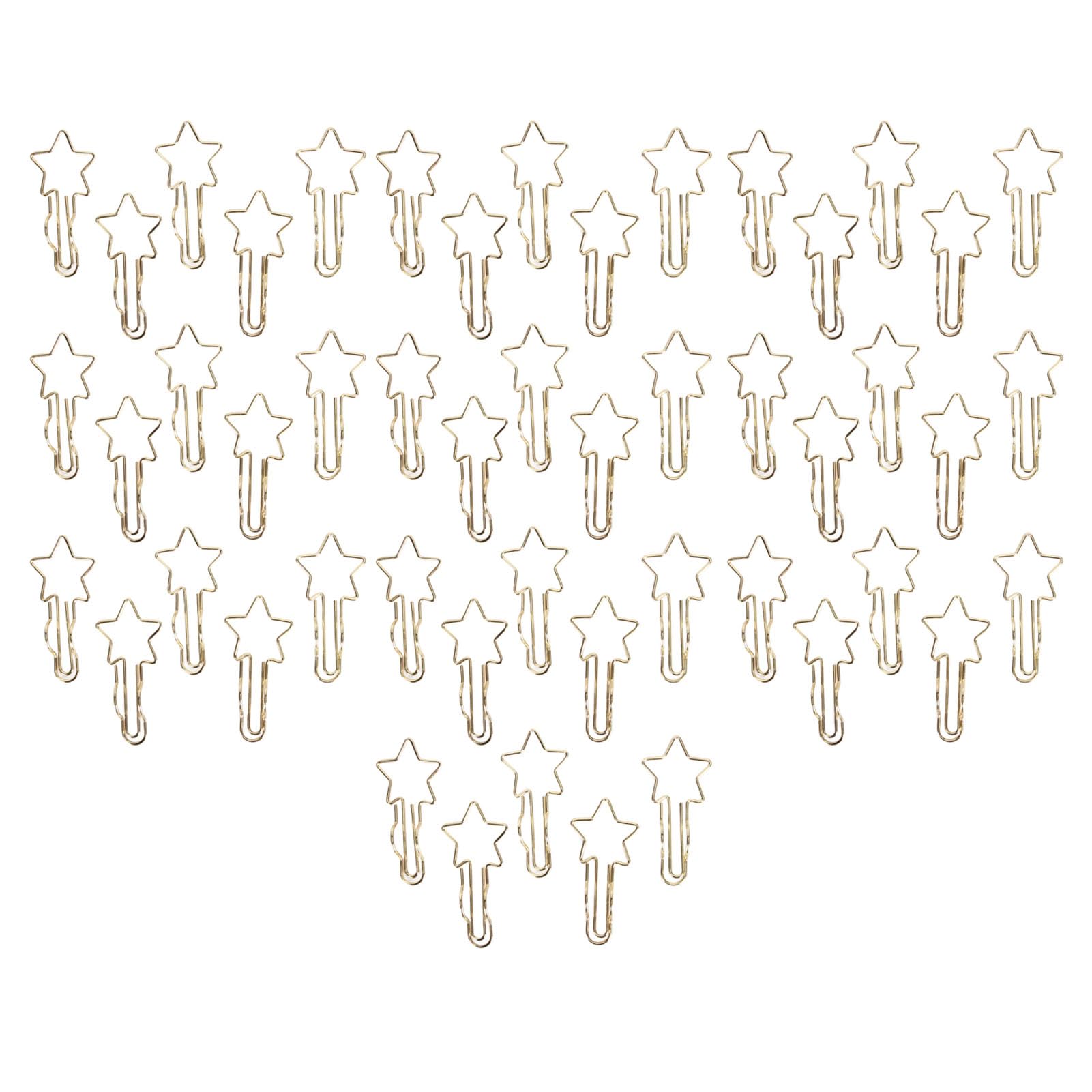 Trombones en métal dorés en forme d'étoile Tyenaza pour carnets et agendas | Lot de 50