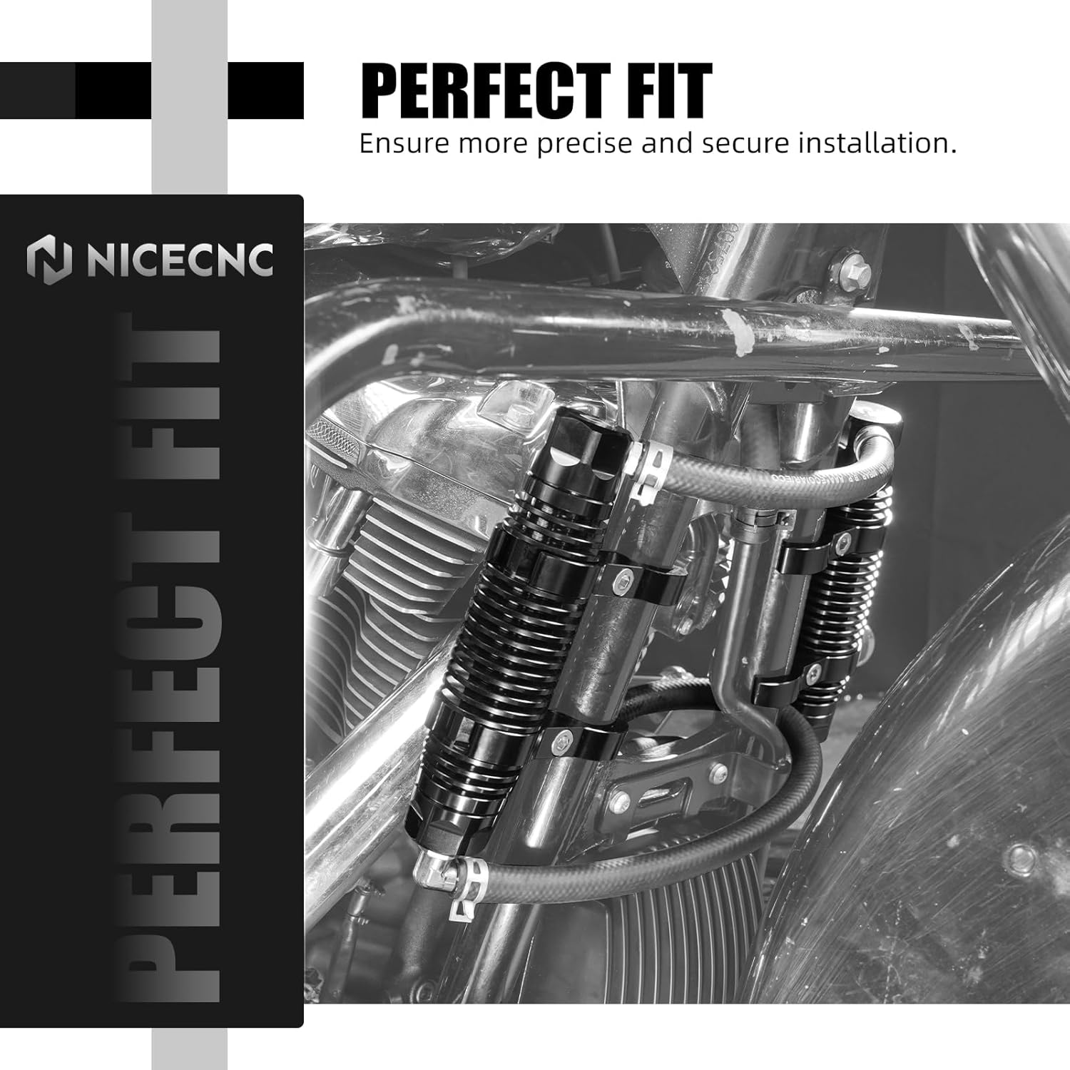 NICECNC Modular Dual Oil Cooler Set Compatible with Harley 115th Anniversary FLHTK 2018, CVO FLHXSE 2017-2019 See Fitments