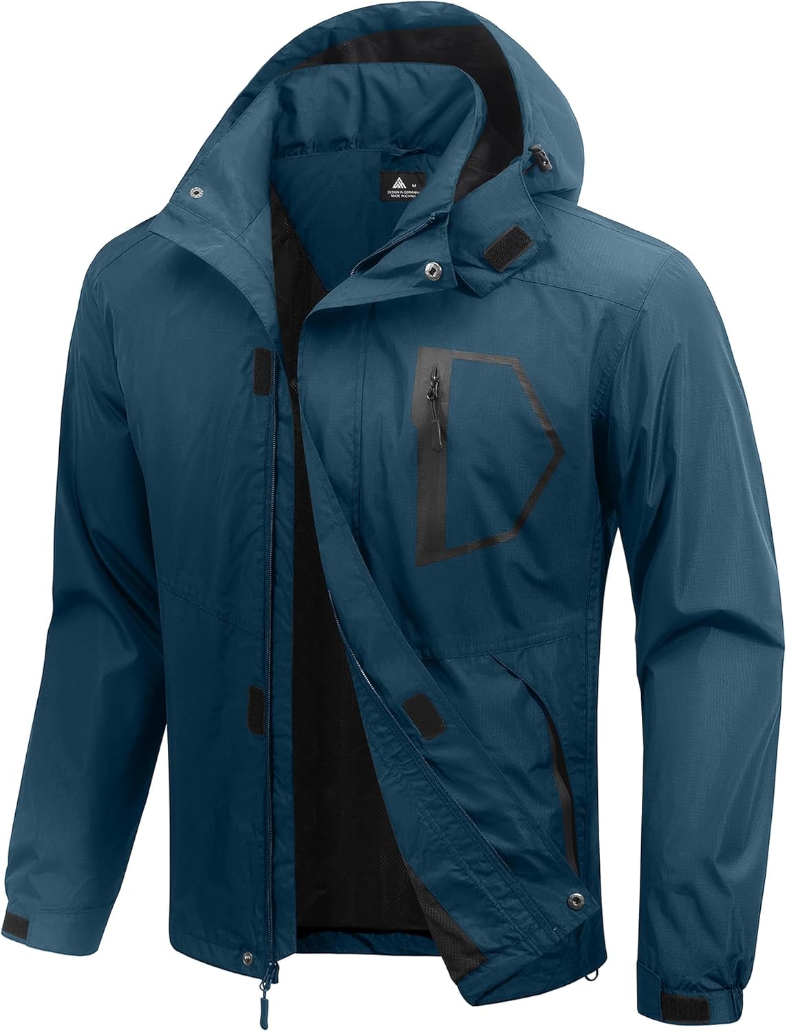 SWISSWELL Mens Rain Jackets Waterproof with Hood Men Windbreaker Jackets Lightweight Rain Coats for Golf Fishing Hiking