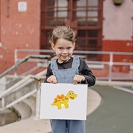24 Sheets 8.27\'\'5.9\'\' Make Your Own Dinosaur Stickers for Kids Toddlers, Make a Face Stickers for Kids Party Favors Activities