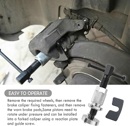 Miniatura 3 de Herramienta de compresión de pinza de freno, herramienta de pinza de freno trasera derecha para repuesto de pastillas de freno traseras,