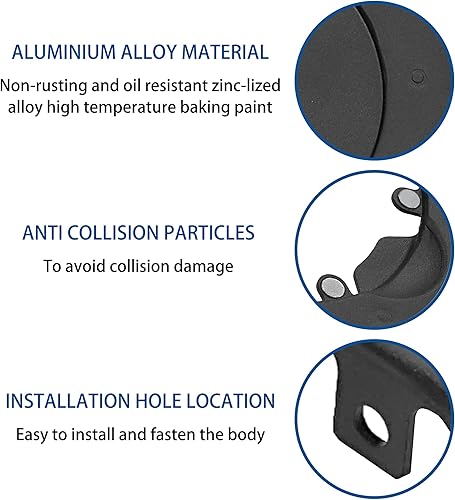 Miniatura 3 de Cubierta de puerta de llenado de combustible, cubierta de tapa de tanque de combustible de gas negra para Jeep Wrangler JK y Unlimited Sport Rubicon