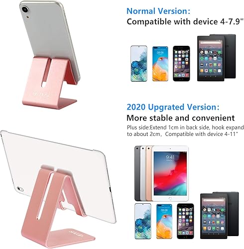 Miniatura 9 de Urmust Soporte de teléfono celular para escritorio, soporte de teléfono para iPhone 15 14 13 12 11 Pro Max X Xr 8 Plus 7 6, tablet (4-10 pulgadas)