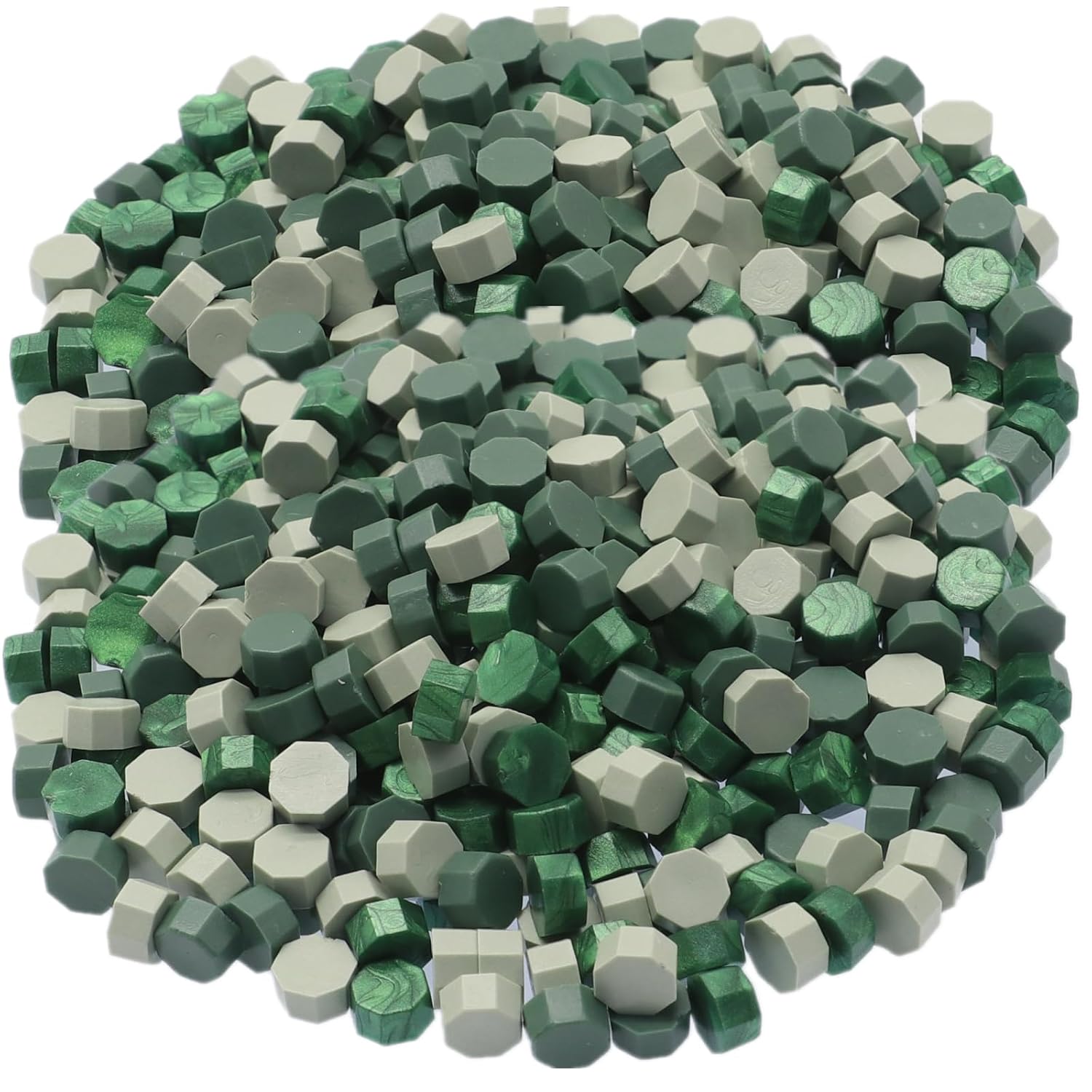 300Pcs Wax Seal Beads, Green Mix Sealing Wax Beads for Wax Seal Stamp, Olive Green Wax Seal Beads Set with 3 Colors Sage Green Sealing Wax Perfect for Gift Sealing, Letter Wax Sealing (Green Mix)