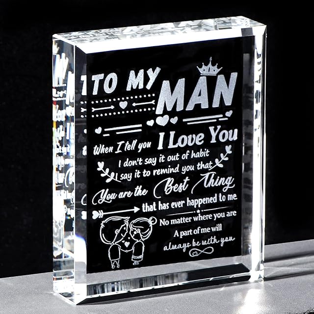 K9 Crystal I Love You Gifts for Him Birthday Gifts for Husband Man Valentine Gifts for Boyfriend Anniversary Valentine's Day Gifts Keepsake