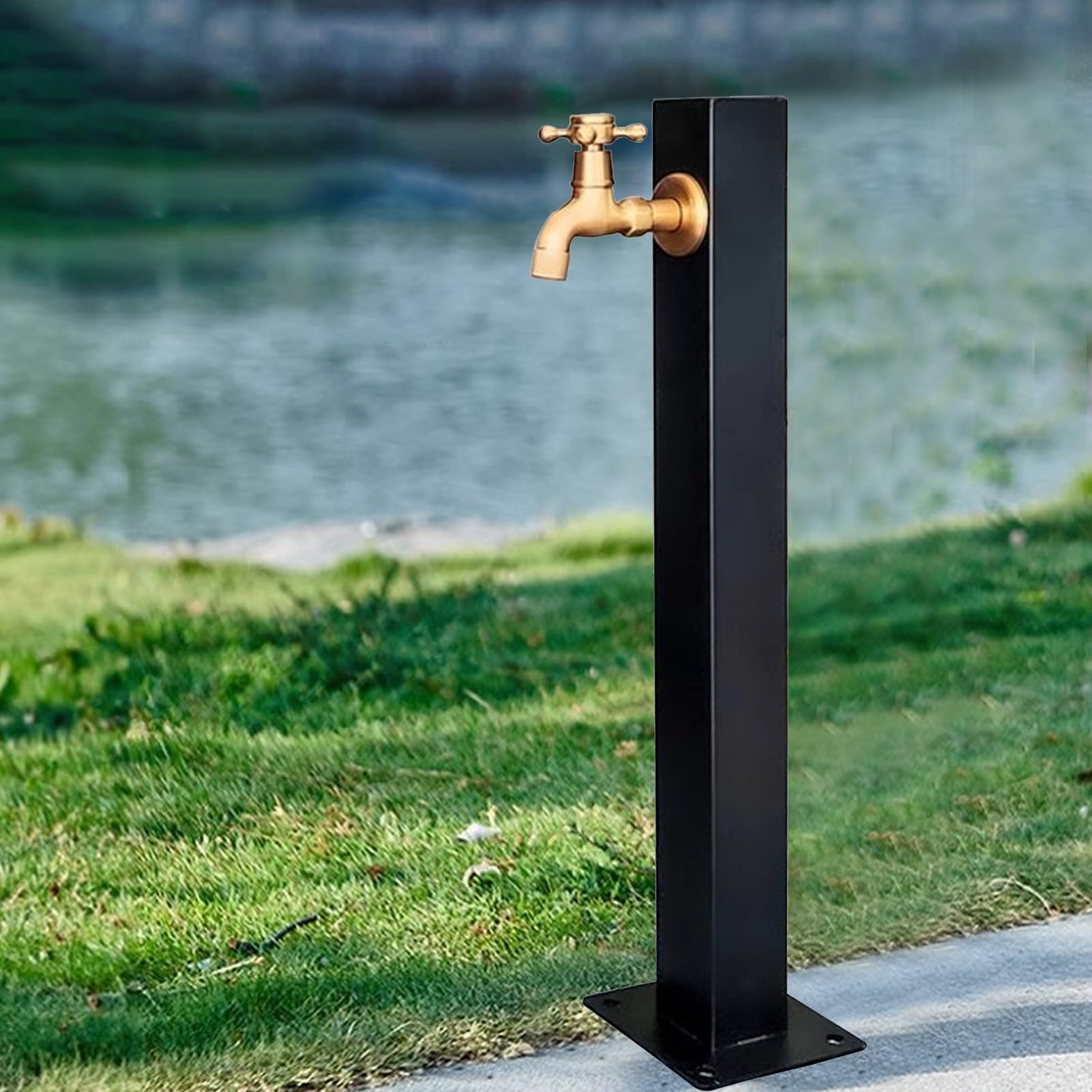 Water Butt tap, 304 Stainless Steel Garden Water Column,with Faucet(Height: 95cm/37.4in)