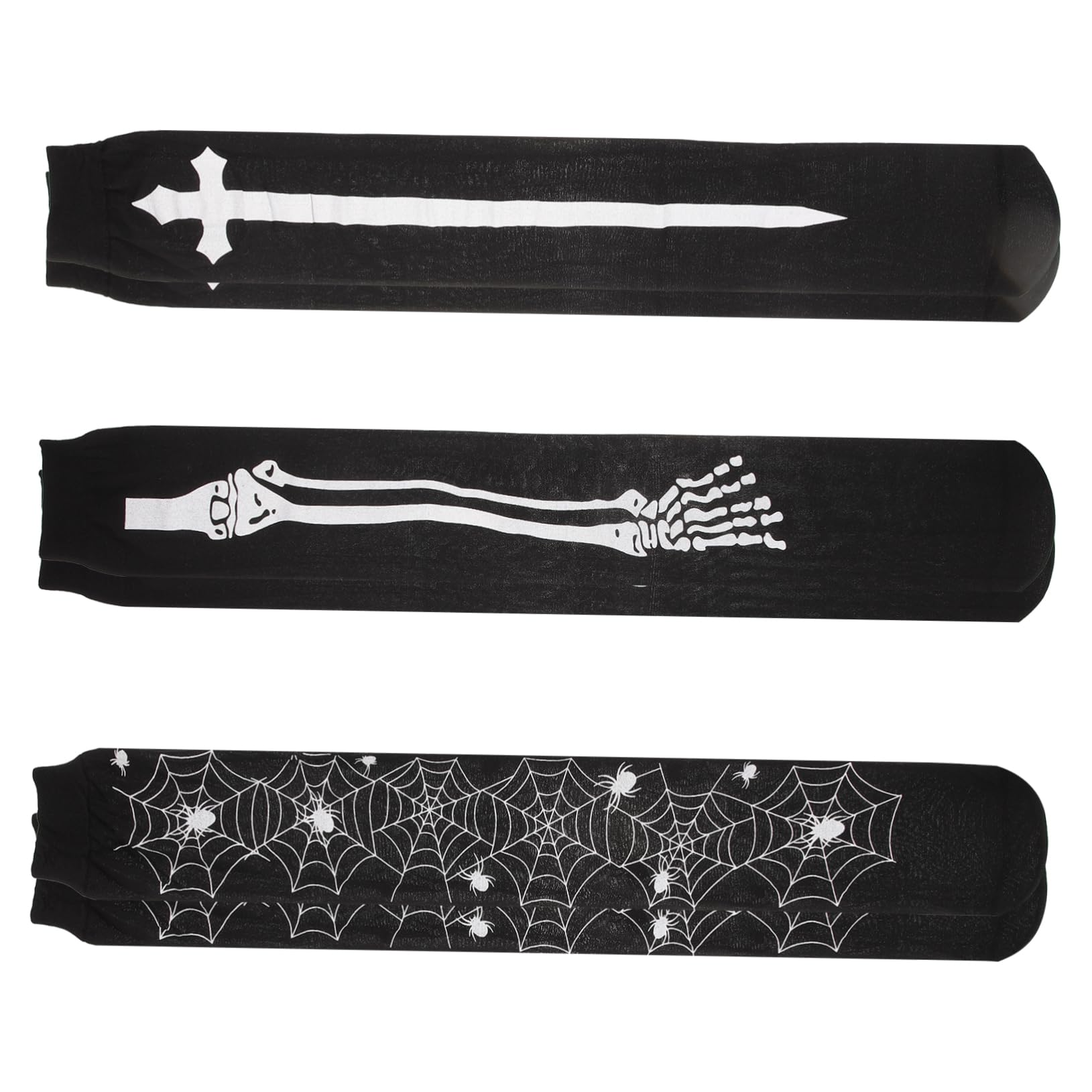 9 Paar Halloween Kleider Halloween Socken Outfits Gothic Socken Strümpfe Maskerade Kostümzubehör Gothic Gruselige Kniestrümpfe Handschuhe Gruselige