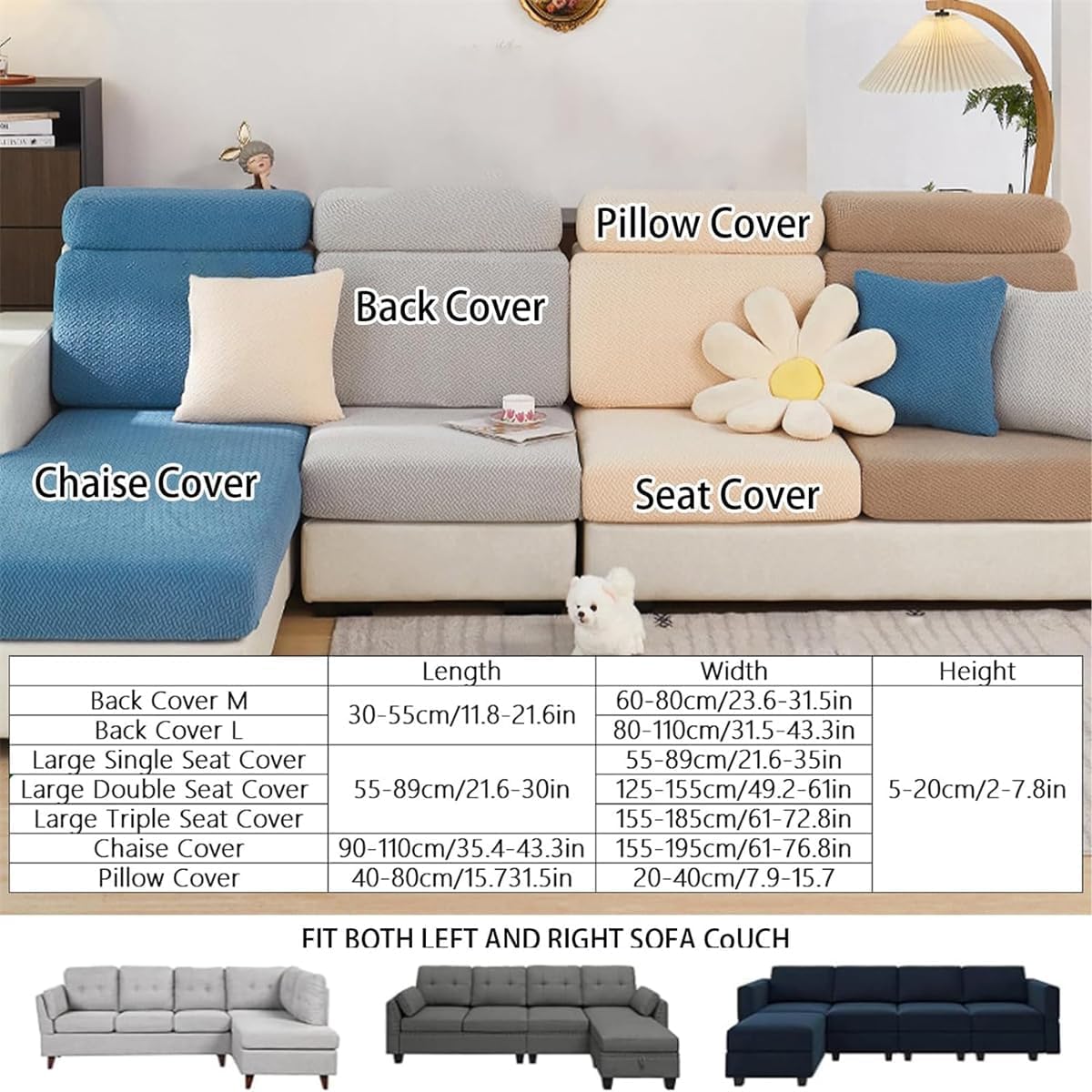 Longfsp Copridivano Hero - Copridivano Soothing Home, Copridivano universale per divano componibile 2024, lavabile, elasticizzato, a forma di L, colore: foglia arancione, copertura posteriore L