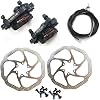 BlueSunshine HS1 Bike Disc Brake Kit - Mountain Bicycle Bike Mechanical Front and Rear 160mm Caliper Rotor BB5 BB7 whit Bolts and Cable BB7