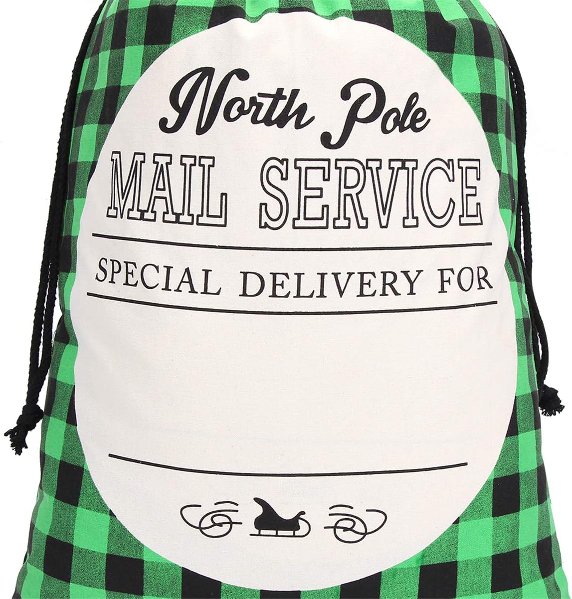 Best Deal 🛒 Xiaxiacole Santa Sacks 2Pack Christmas Buffalo Plaid Gift Bags for Kids Large Canvas Santa Bag with Drawstring Presents Christmas Sacks Size 19.5 x 27.5