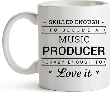 YouNique Designs Music Producer Mug, 11 Ounces, Funny Music Producer Coffee Cup