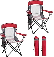Vista 9 de HIGH POINT SPORTS Oversized Portable Mesh Camping Folding Chair