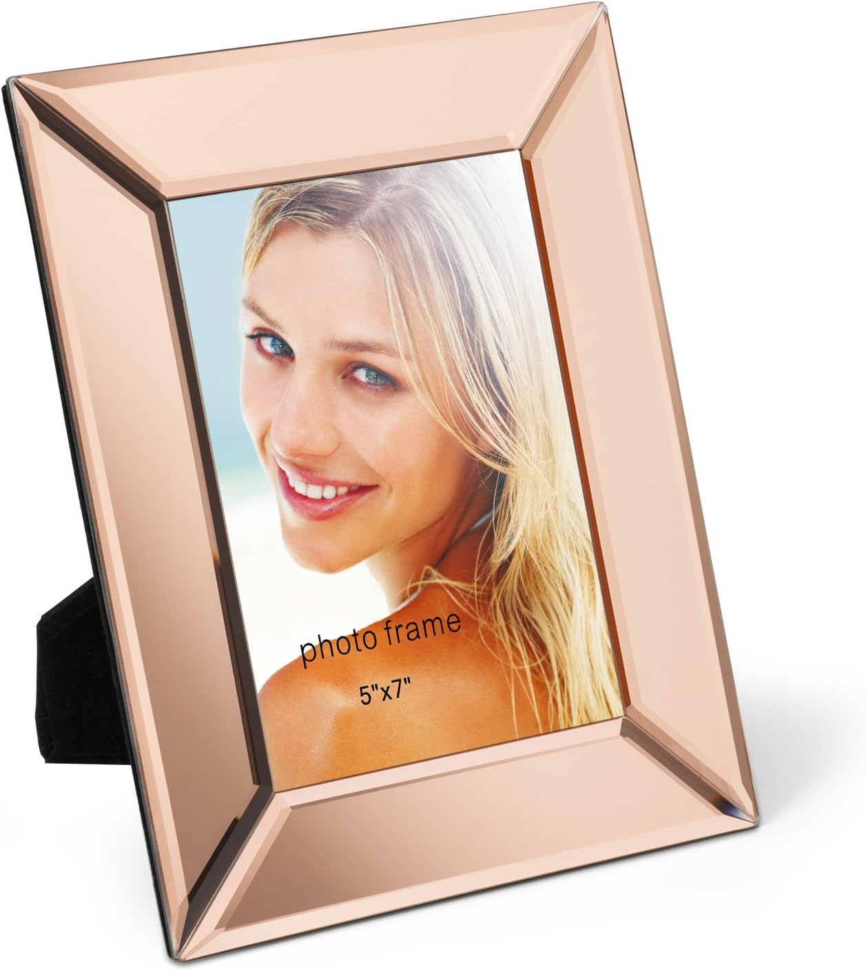 Abbott Collection Pink 5X7 Mirror Photo Frame, 5" x 7"
