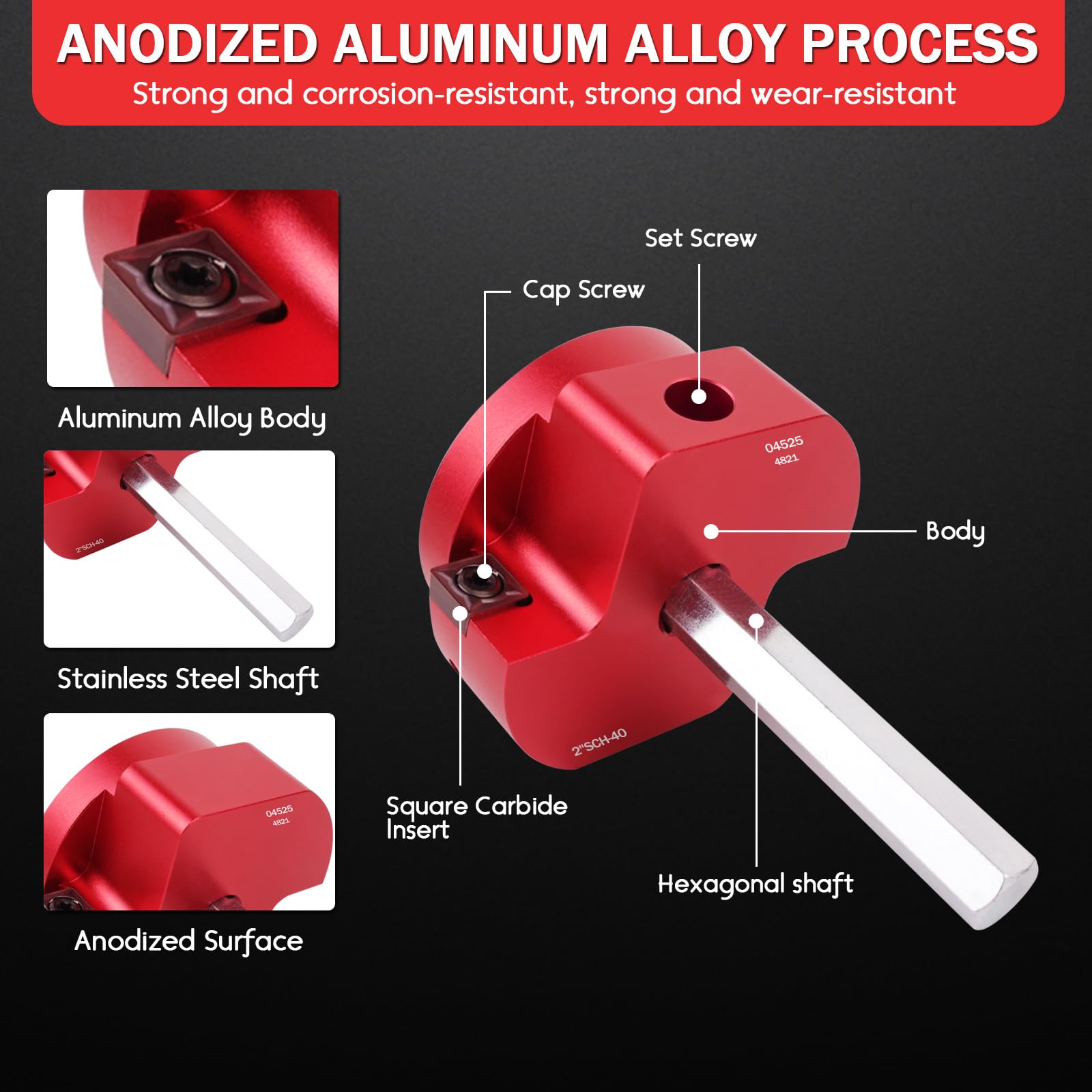 Snapklik.com : 2-Inch Plastic Pipe Reamer, 2 Carbide Square Blades, PVC ...