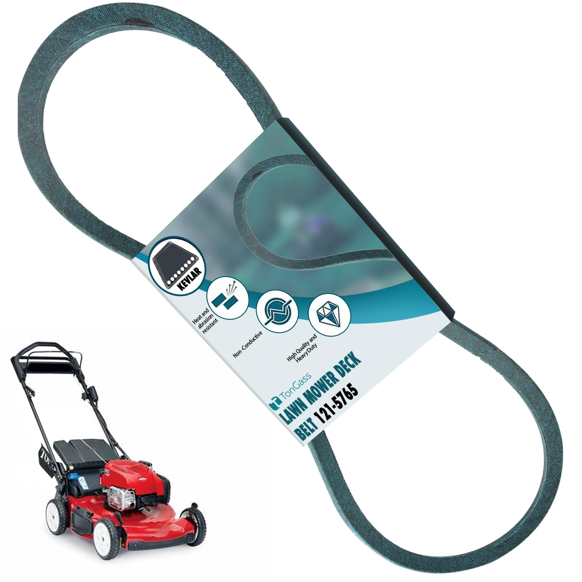 TonGass 30" Lawn Mower Deck Belt Compatible with Toro Lawn Mower Replaces Part Number 121-5765 Fits 20199, 20200, 20975, 22205TE, Heavy-Duty