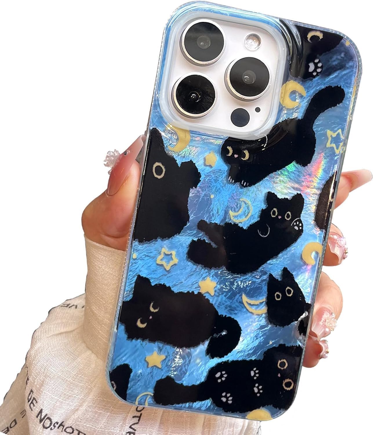 Amazon.com: buccilly Compact Case for iPhone 16 Pro Max Black cat