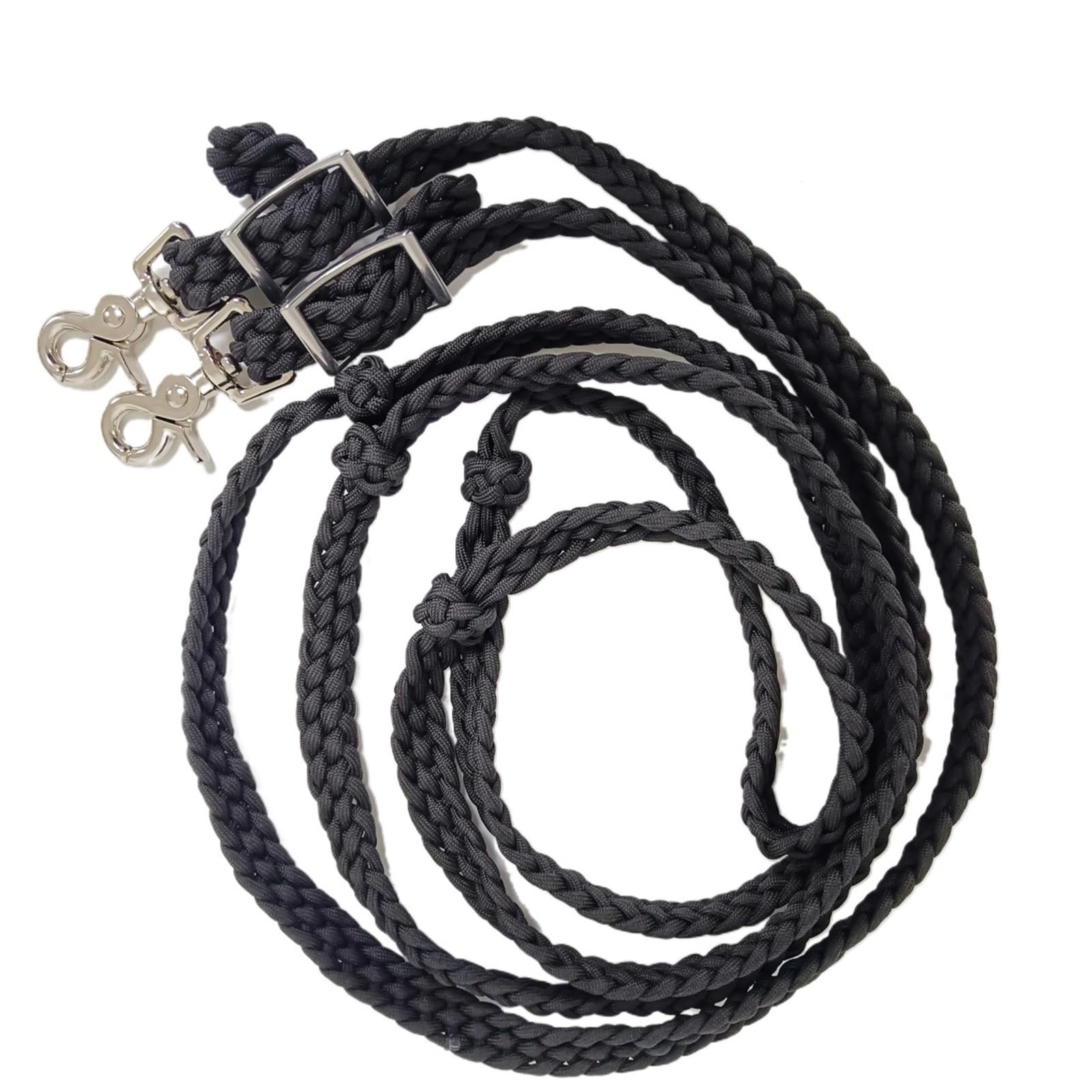 Riendas Riendas Anchas de Barril de Paracord, riendas Trenzadas a Mano for Caballos, riendas de Barril anudadas con Nudos de Agarre