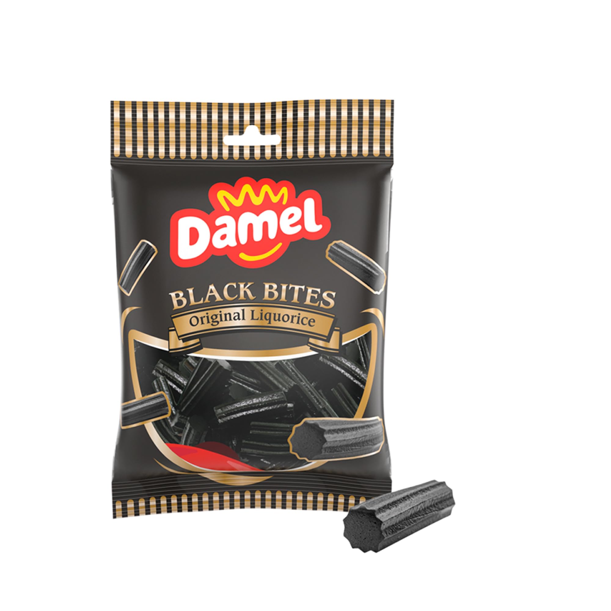 DAMEL Taco Regaliz Negro - Chuches Veganas de Regaliz - 14 bolsas x 135g