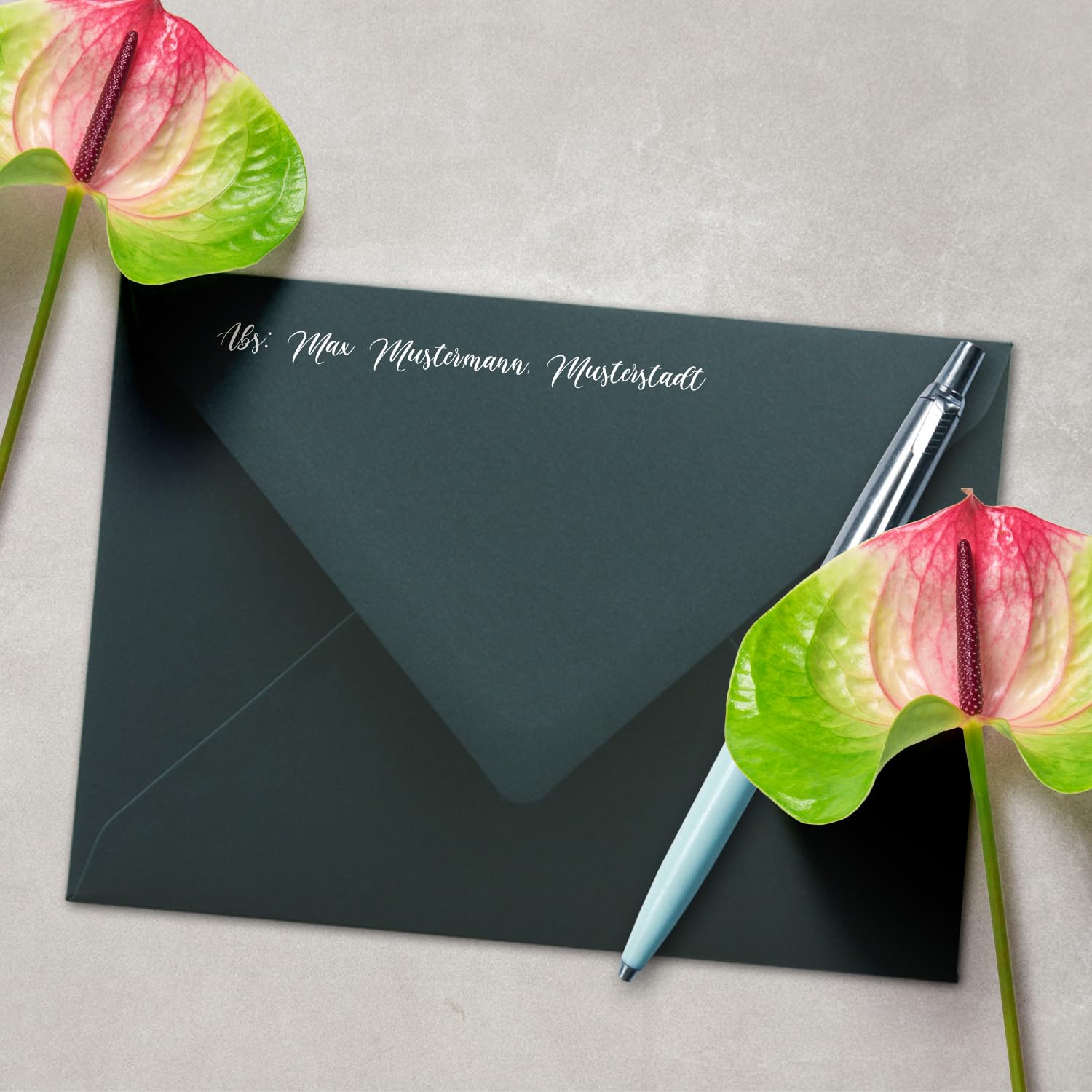 Sobres (25 Unidades, Formato DIN C6, 11,4 X 16,2 Cm, Cierre En Húmedo, Superficie Mate, Forro Metálico Plateado, Sin Ventana, Para Invitaciones), Color Azul Oscuro