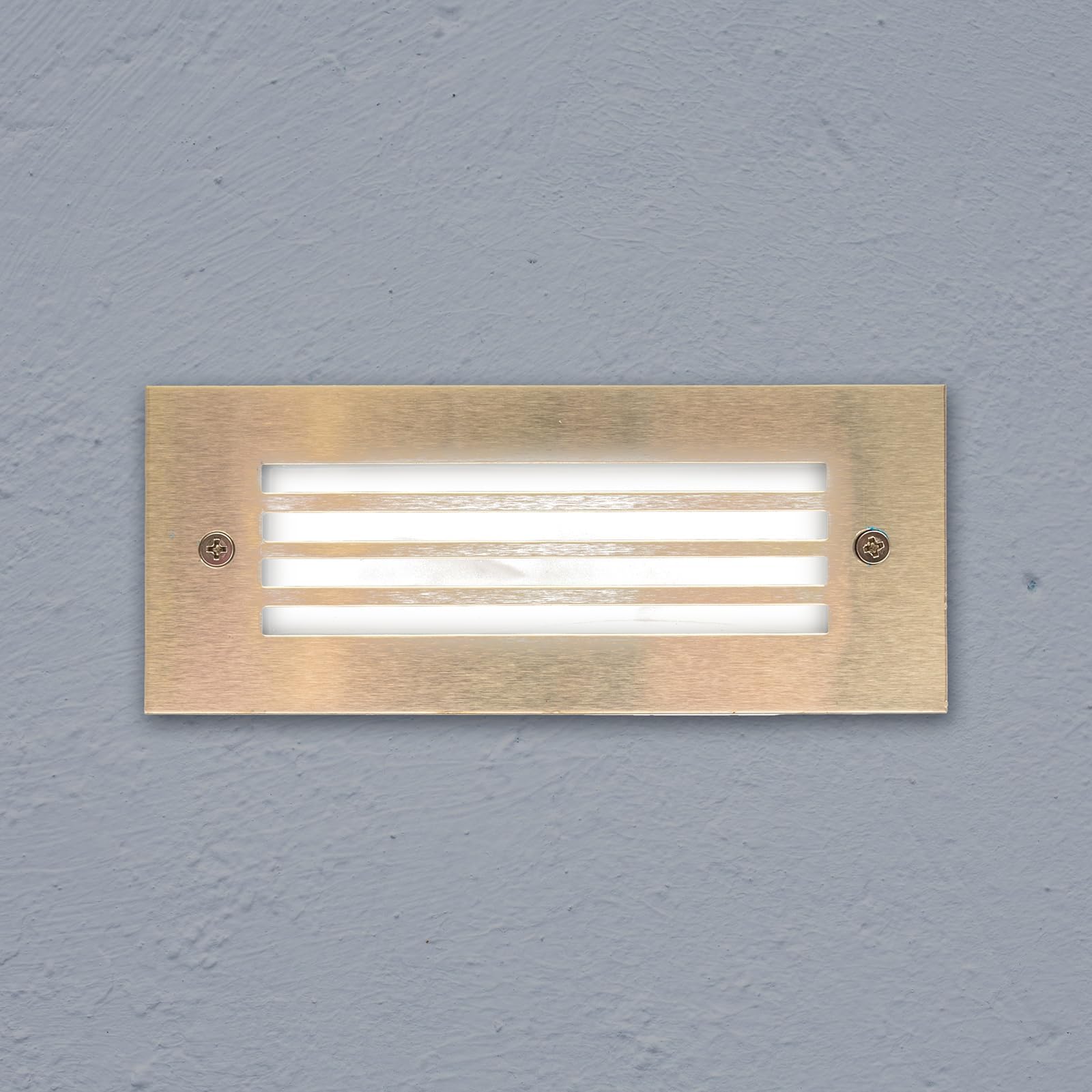 No Nonsense Products Bright White Led Outdoor Small Brick Light Recessed Grill Style 17X7x5.5cm Garden Patio Step Wall Pathway Night Lights
