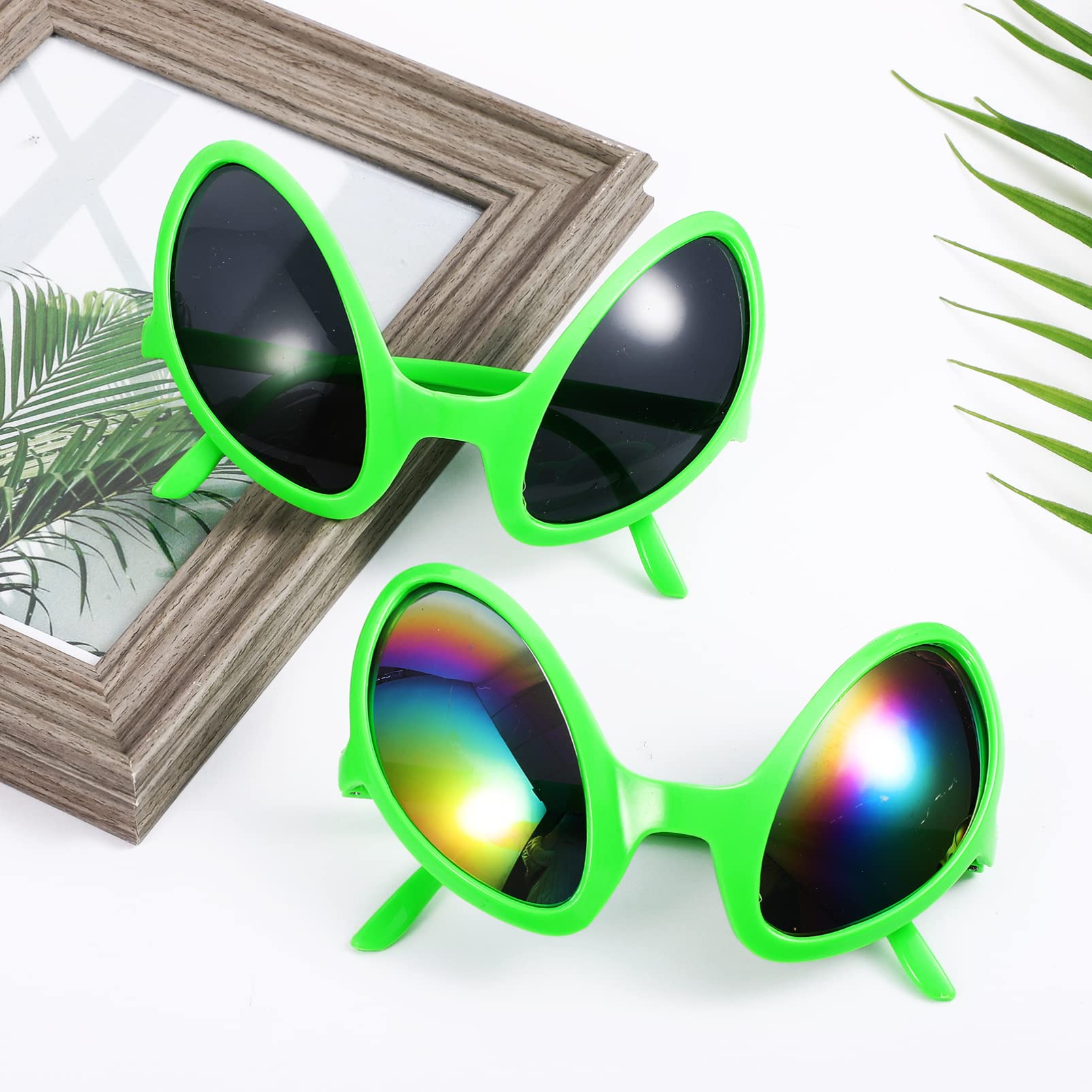 NUOBESTY 4 pezzi divertenti occhiali alieni occhiali da sole decorativi per feste di cosplay party favors carnevale