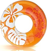 Intex Clear Color Swim Rings 36 Inch 2 Pack #59251 - Transparent Pool Floats for Kids Age 6-10, Colors Vary