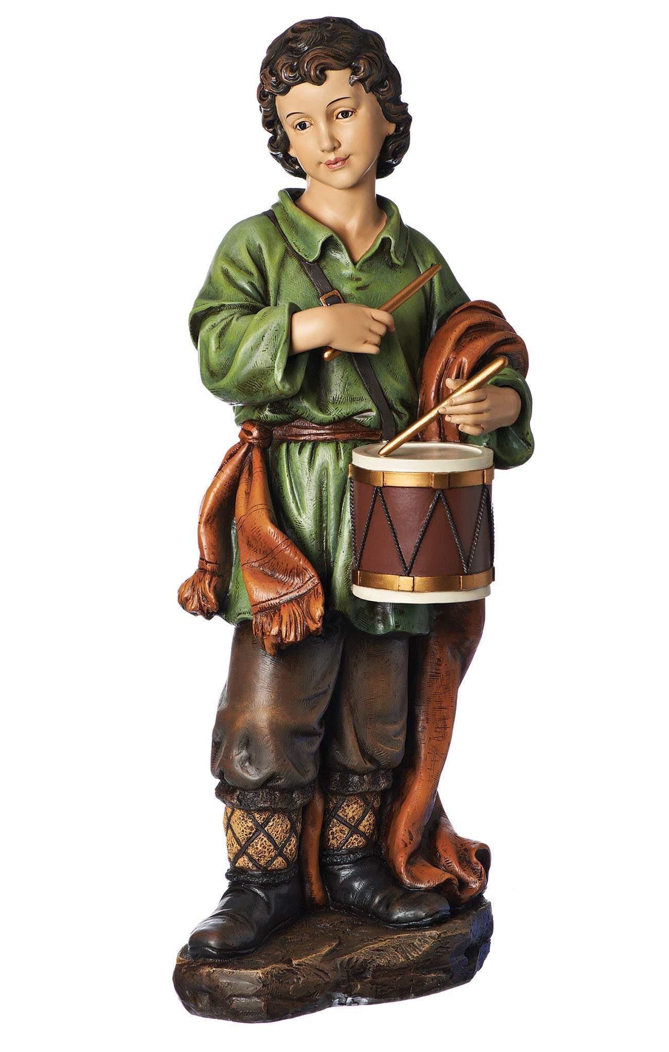 Joseph's Studio by Roman - Colored Drummer Boy Figure for 39" Scale Nativity Collection, 30" H, Resin and Stone, Decorative, Collection, Durable, Long Lasting