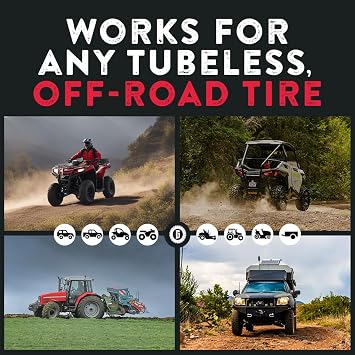GlueTread Sidewall Tire Repair Kit, External Emergency Tubeless ATV Patch | Mends Off-Road Side Wall Punctures and Tread Cuts, No Need to Remove Tire, Fix Up To 4 Flats per Pack, UTV