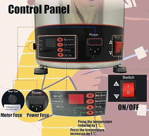 Miniatura 4 de Fuente de chocolate comercial de 4 niveles con control digital, capacidad de 6.6 libras, acero inoxidable para bodas, fiestas, eventos,