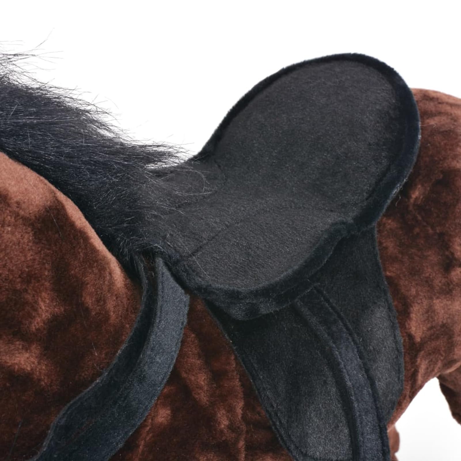 Cavallo di Peluche Marrone Scuro XXL Giocattolo Gioco per Bambini Bimbi
