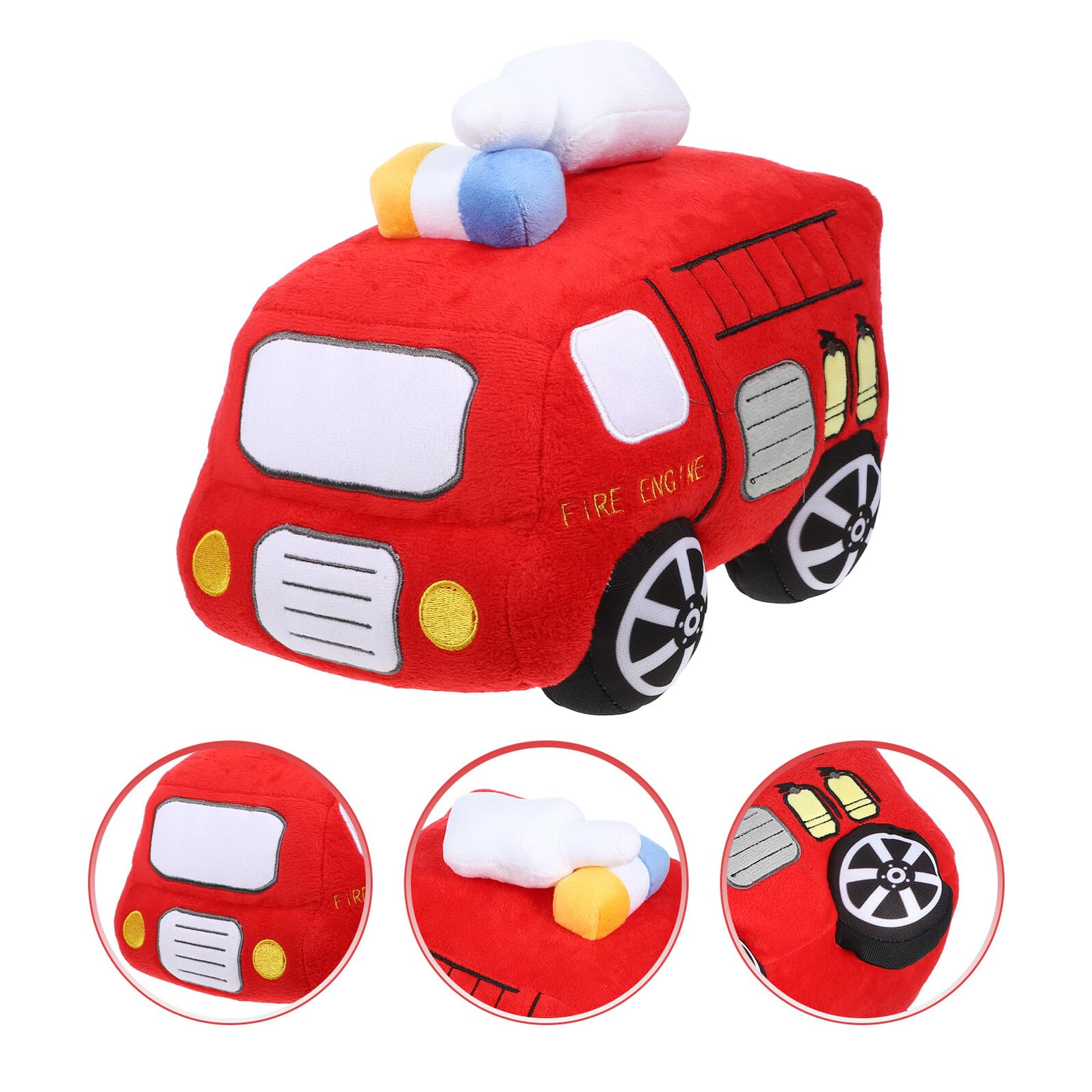 Cojín de Peluche Camión de Bomberos Rojo de Felpa PP Algodón