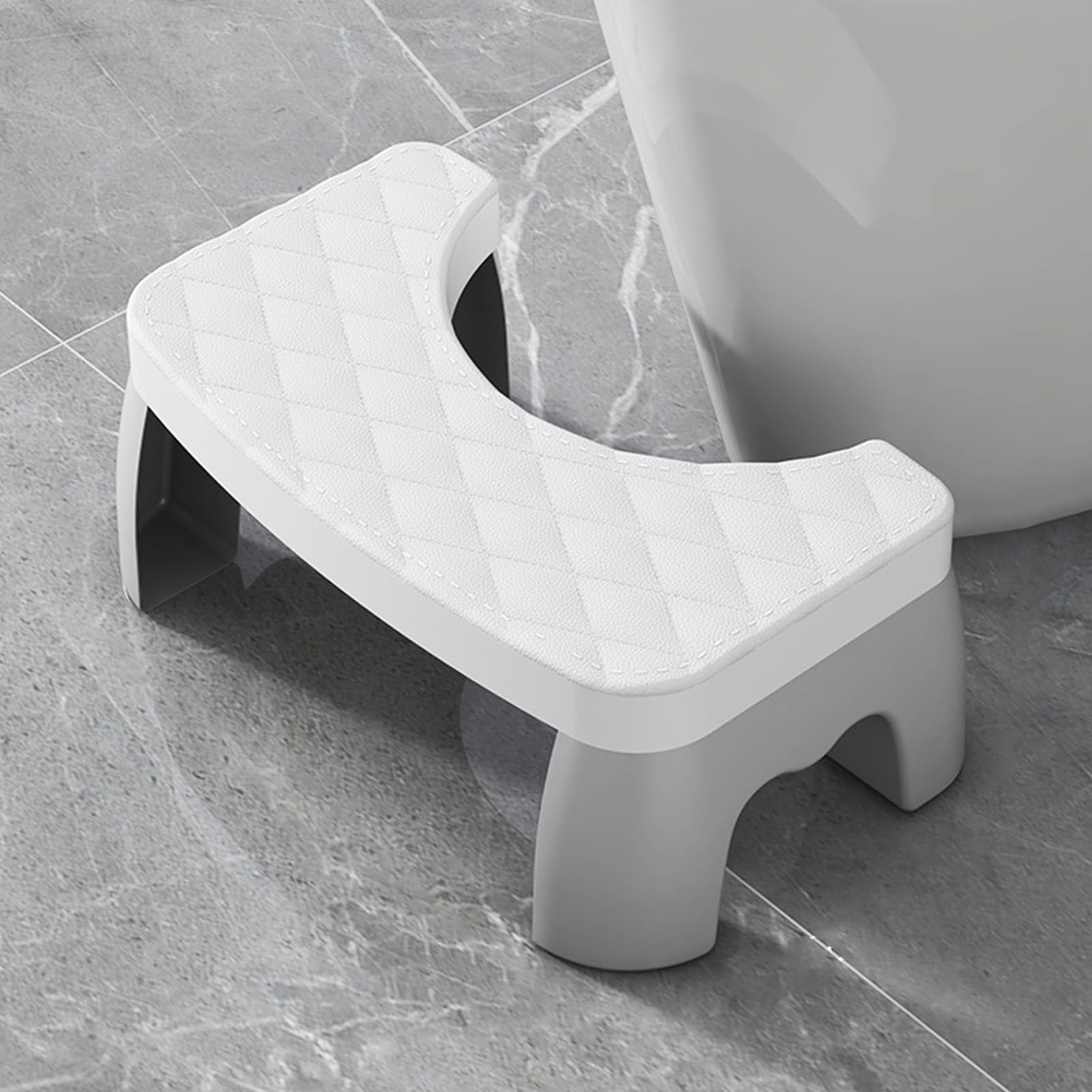 AGYTBG Pp Squatting Poop Foot Stool | Poop Stool for Bathroom | Toilet Step Stool Squat | Adults Bathroom Step Stools with Lasting Stability, Kids Toil (White [Thickened and Reinforced])