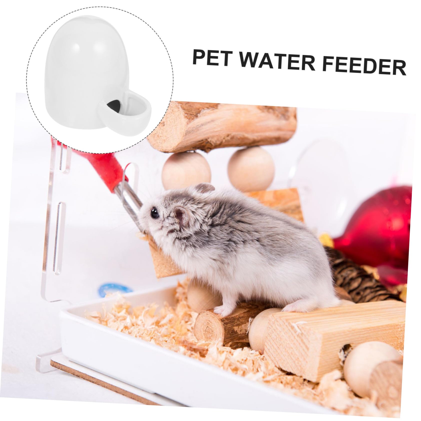 BESPORTBLE Pet Water Dispenser for Ceramic Small Pet Water Feeder Animal Drink Dispenser