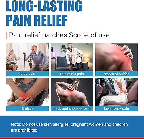 Miniatura 6 de Parches para aliviar el dolor, parches naturales de hierbas para aliviar el dolor de rodilla, parches de calor de acción rápida para aliviar el