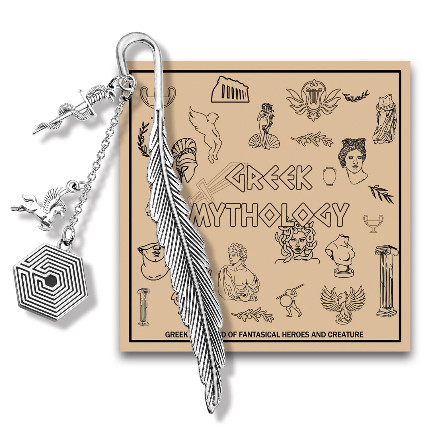 KUIYAI Greek Mythology Bookmark for Book Lover, Heroes of The Olympus Gift, Bookish Accessory(olympianBmUK)