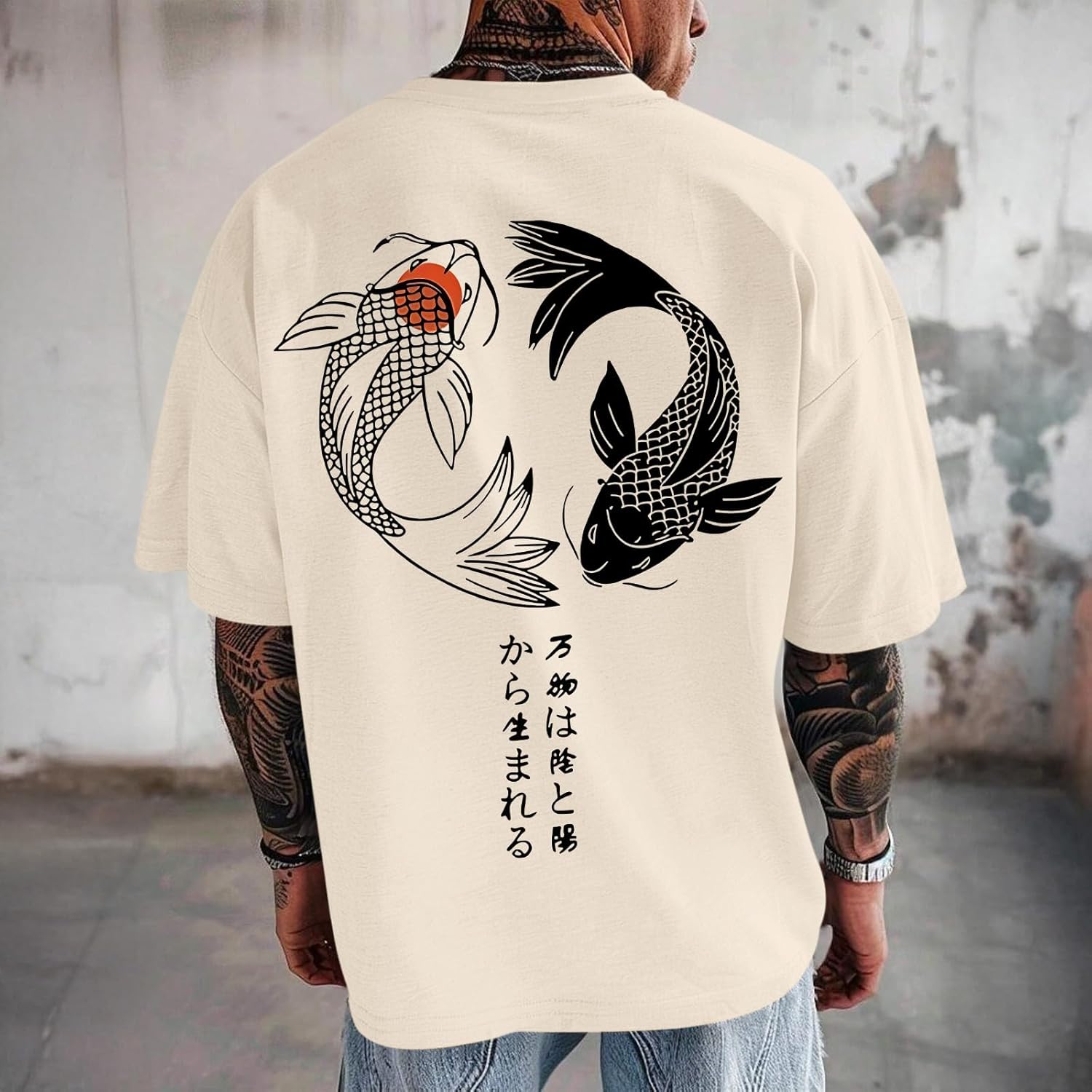 Oversized Graphic Tshirts for Men Japanese Streetwear Shirts Vintage Harajuku T Shirts Drop Shoulder Designer Tees - Image 2