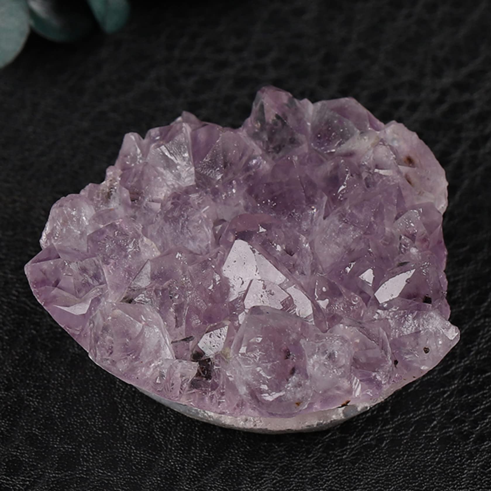 SnamicE Natural crystal rough 1PC Natural Crystal Cluster Hedgehog Stone Statue Crystal Point Specimen Home Decoration Original Crystal,Amethyst-Wide 1.37 * 2.16in 1pc
