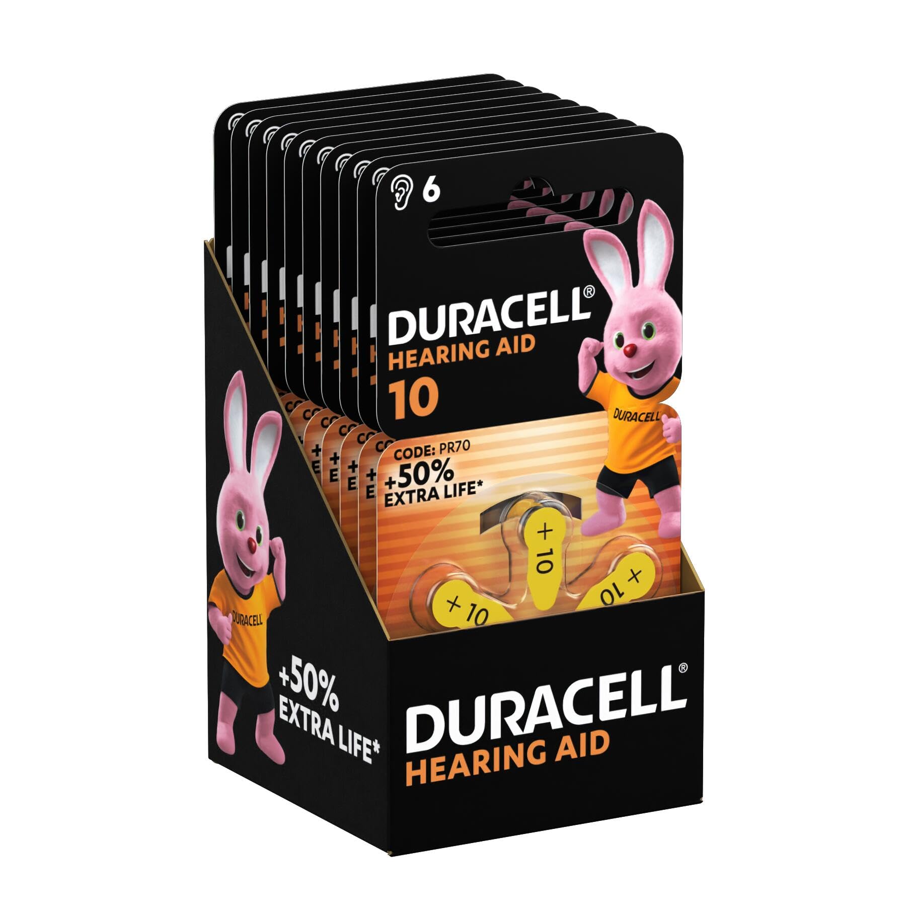 DURACELL Hörgerätebatterien Typ 10 (60 Stück) 1.45V, PR70