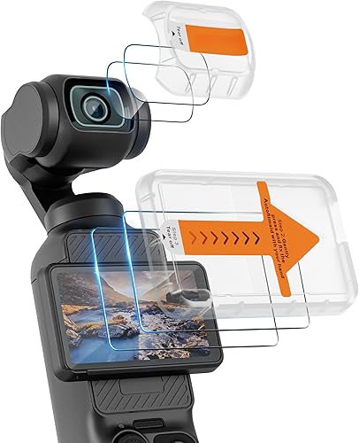 Tomat Protector de pantalla AR para DJI Pocket 3 accesorios con kit de instalación de alineación automática, película protectora de pantalla de