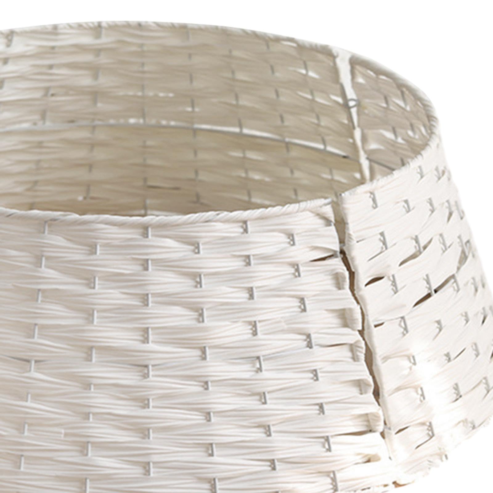 1 Ensemble Jupe Sapin Noël Ornement Jupe Base Tablier Décoration Anneau Pied Sapin Support Matière Lavable Démontable Adapté pour Intérieur Commerce E, Petit Blanc