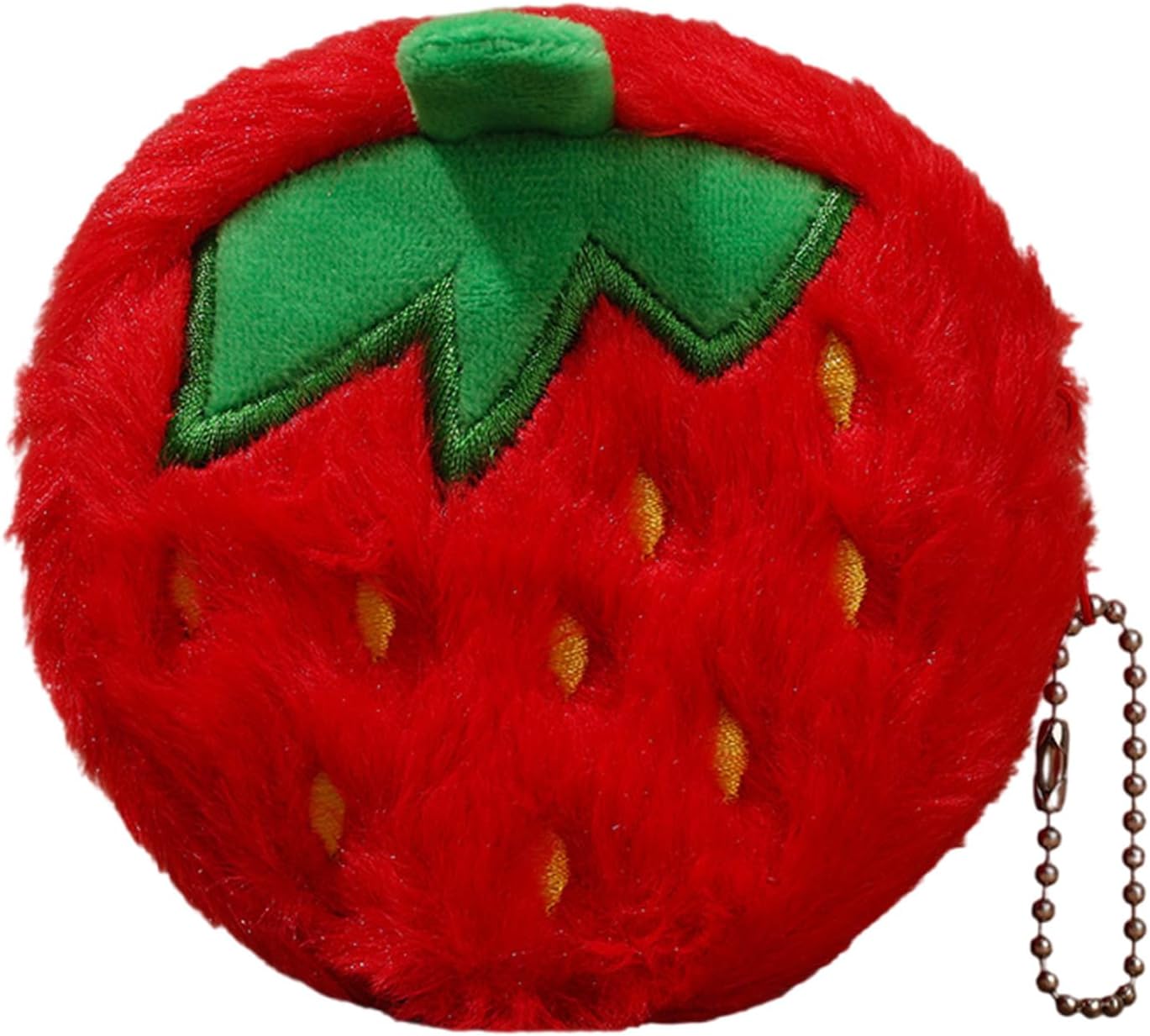 Miniature Plush Fruit Wallet Sturdy Zippered Closure Pocket Sized Money Organizers Fruit Accessory Pouch