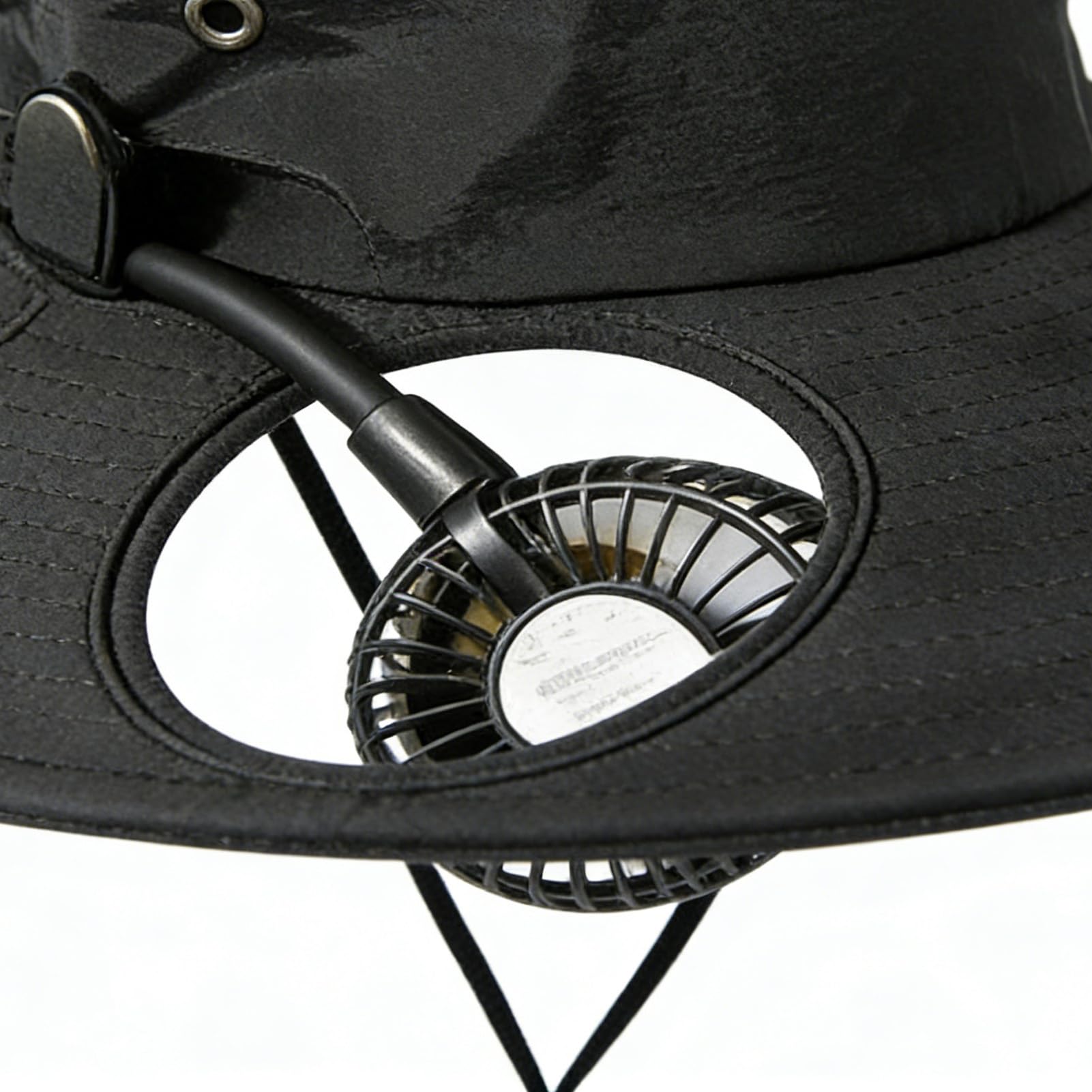 Chapeau bucket | Casquettes ajustables avec ventilateurs - Chapeau avec 2 ventilateurs rafraîchissants pour la nuque - Pour plage, camping, randonnée, running, jardinage, voyage, vacances, festival