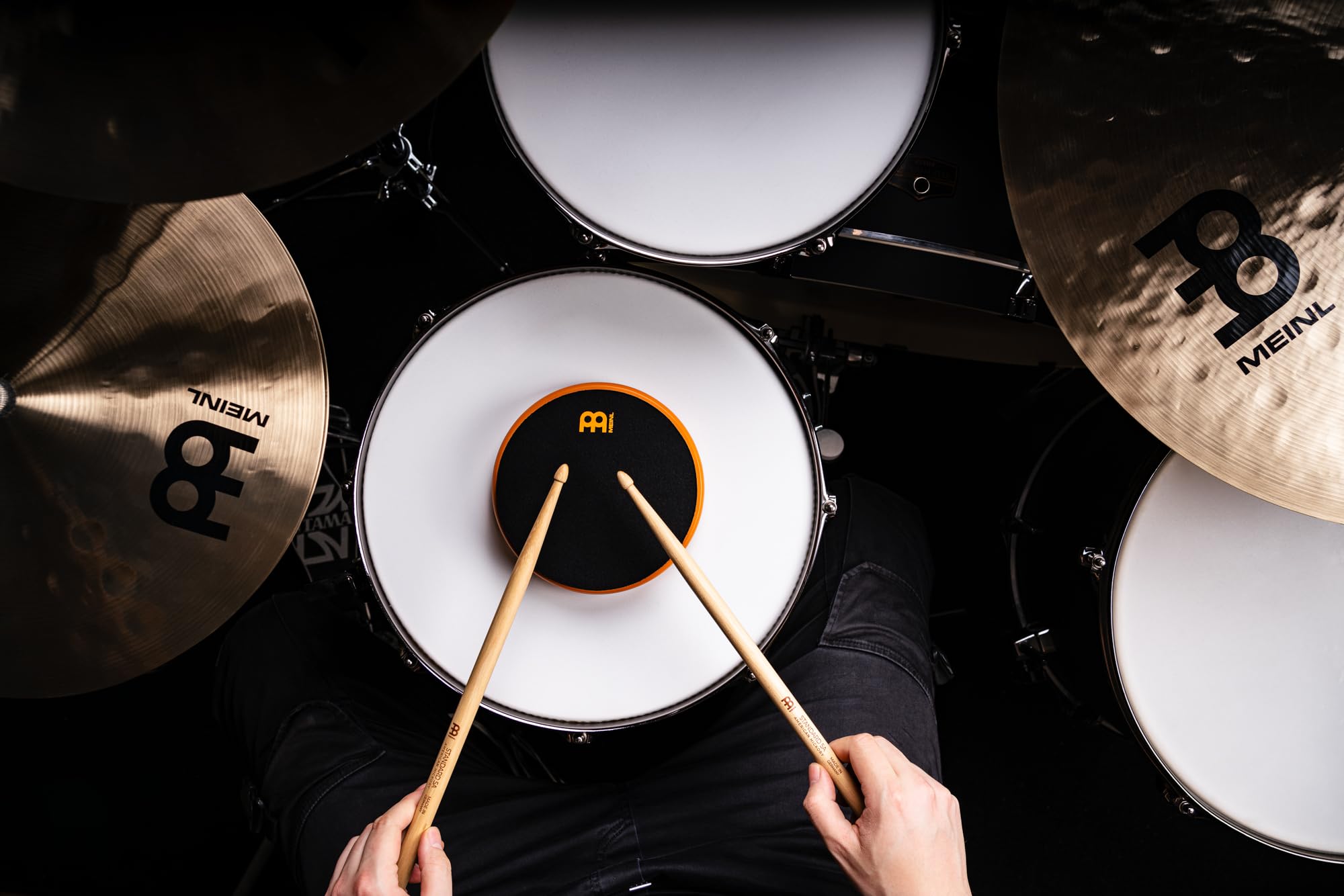 Meinl Cymbals Tapis d'entraînement de batterie Marshmallow de 15,2 cm pour un collage ultra silencieux, rebond moyen et montable sur supports de cymbales (MMP6OR)