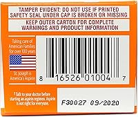 Vista 6 de St. Joseph Aspirina masticable naranja de 81 mg, 36 tabletas (paquete de 3)