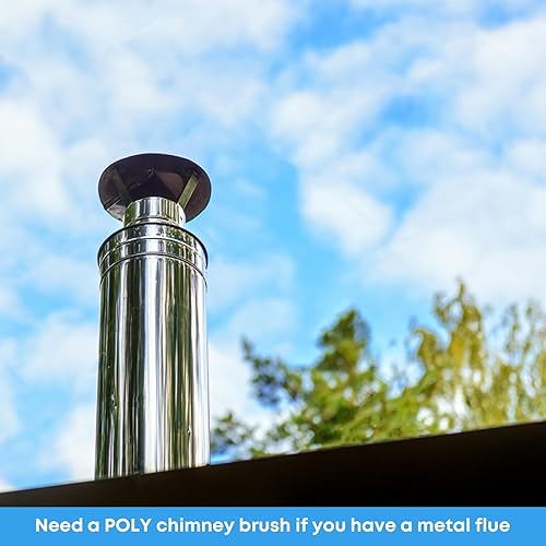 Miniatura 6 de Stanbroil Cepillo de limpieza redondo de polietileno de 8 pulgadas con ajuste NPT de 14 pulgadas para chimeneas aisladas, tubos de estufa de acero